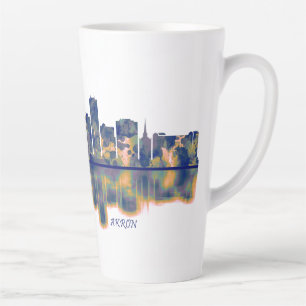 Taza De Café Latte Akron Skyline