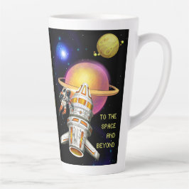 Taza De Café Latte Al espacio y más allá