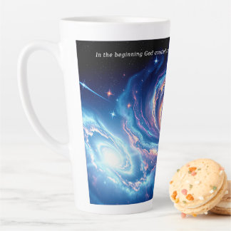 Taza De Café Latte Al principio, Dios y el Verso de la Creación