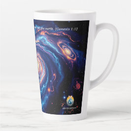 Taza De Café Latte Al principio, Dios y el Verso de la Creación