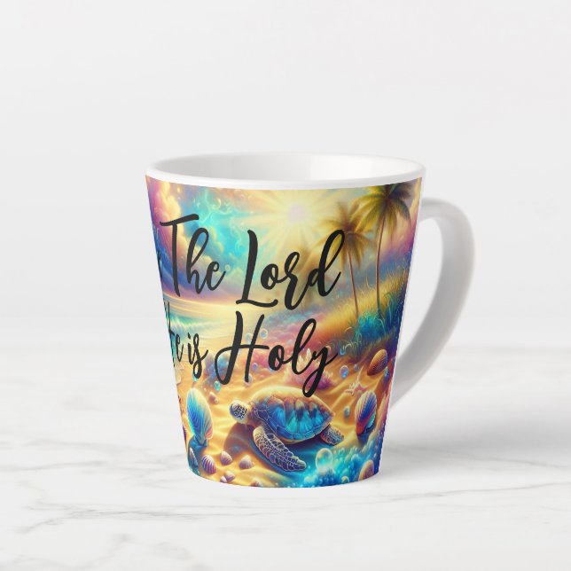 Taza De Café Latte Alabar al Señor (Ángulo derecho)