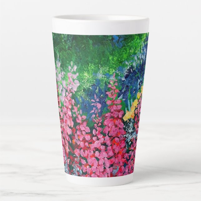 Taza De Café Latte Alaska Fireweed 17oz Latte Mug (Anverso)