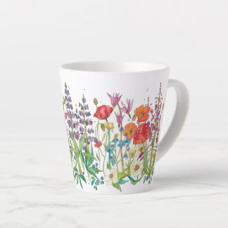 Taza De Café Latte Alaska Wildflower Mug