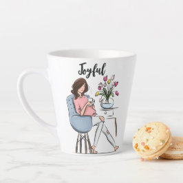Taza De Café Latte Alegre