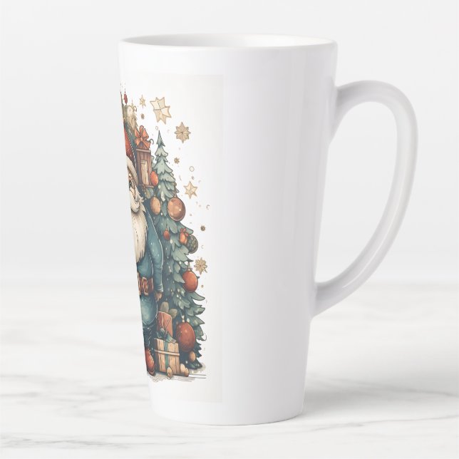 Taza De Café Latte alegre navidad latte mug (Derecha)