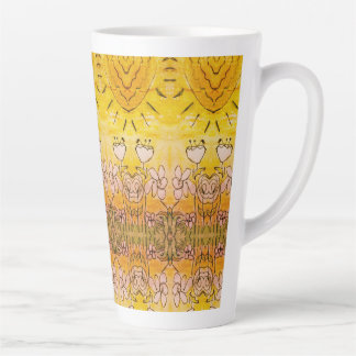 Taza De Café Latte Alegre-Sol-Floral 