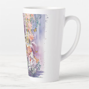 Taza De Café Latte Alegría De La Vida