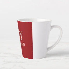 Taza De Café Latte ALEGRÍA | Salmo 98:4 | Regalo de Navidad
