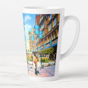 Taza De Café Latte Alemania Vintage Puerta de la Ciudad de Múnich Kar