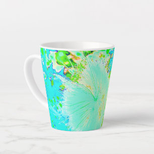 Taza De Café Latte Alepuya Psíquica y Flor de Algodoncillo Verde Lima