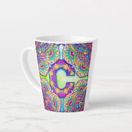 Taza De Café Latte Alfabeto C