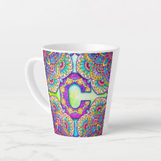 Taza De Café Latte Alfabeto C