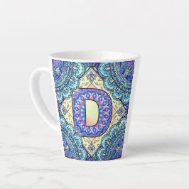 Taza De Café Latte Alfabeto D