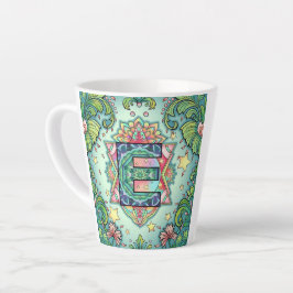 Taza De Café Latte Alfabeto E