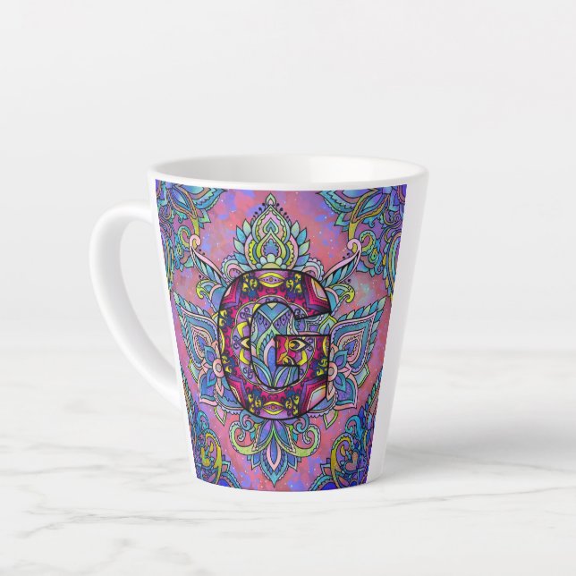 Taza De Café Latte Alfabeto G (Ángulo izquierdo)