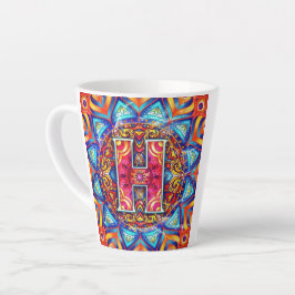 Taza De Café Latte Alfabeto H