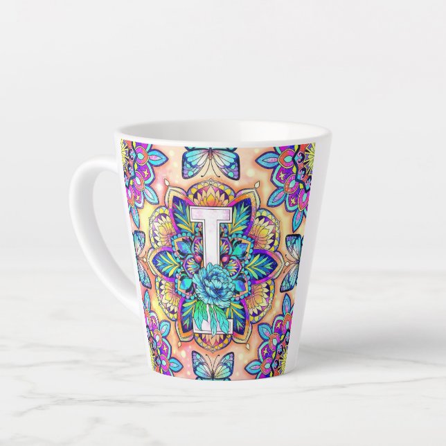 Taza De Café Latte Alfabeto I (Ángulo izquierdo)