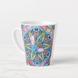 Taza De Café Latte Alfabeto L