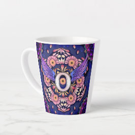 Taza De Café Latte Alfabeto O