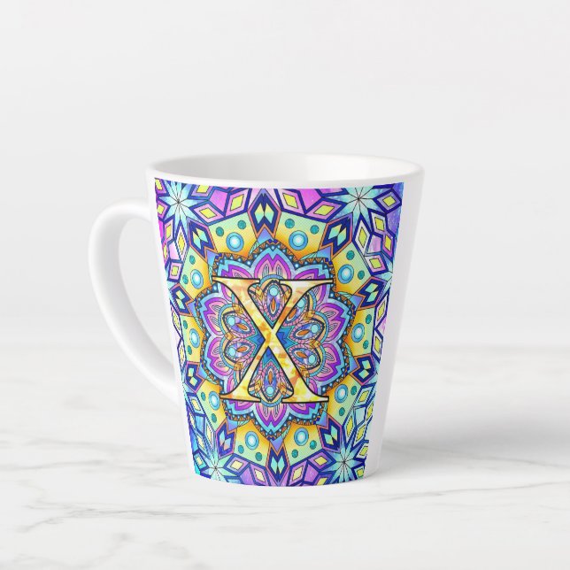 Taza De Café Latte Alfabeto X (Ángulo izquierdo)