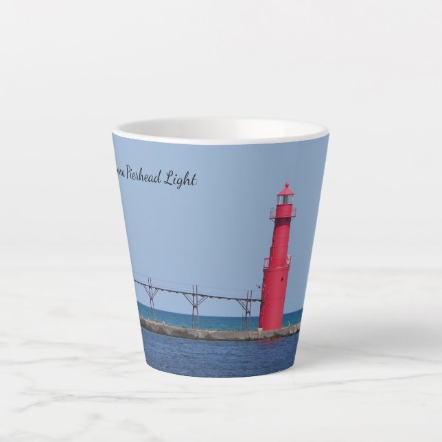 Taza De Café Latte Algoma Pierhead Lata lata (Anverso)