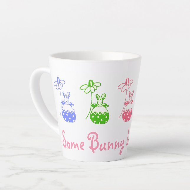 Taza De Café Latte ¡Algún Conejo Te Ama! Latte Mug (Ángulo izquierdo)
