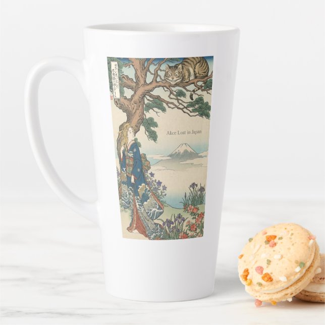 Taza De Café Latte Alice Lost in Japan | Ukiyo-e Mad Journey (In situ)