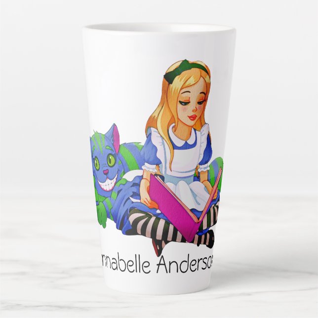 Taza De Café Latte Alicia en el país de las maravillas (Anverso)