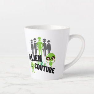 Taza De Café Latte Alien couture.w
