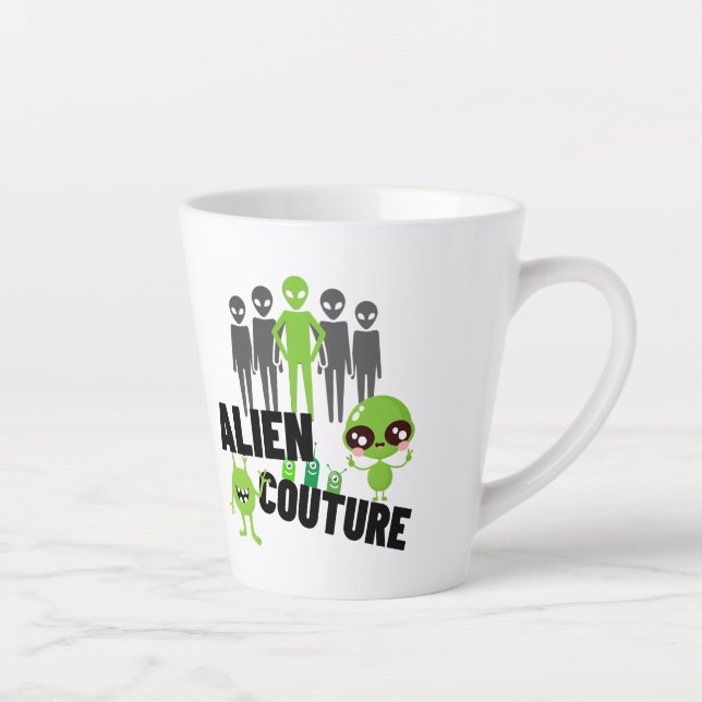 Taza De Café Latte Alien couture.w (Derecha)