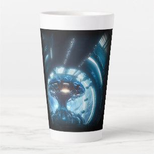 Taza De Café Latte Alien en Space Latte Mug