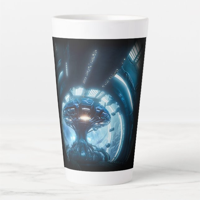 Taza De Café Latte Alien en Space Latte Mug (Anverso)