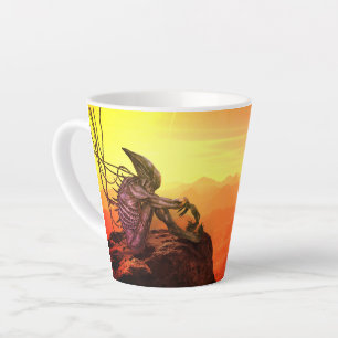 Taza De Café Latte Alien On Mars
