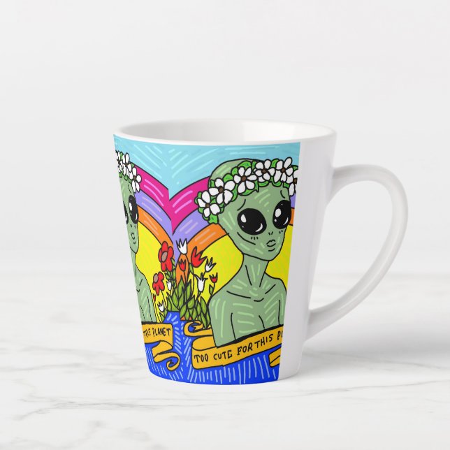 Taza De Café Latte alienígena (Derecha)