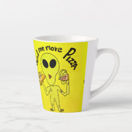 Taza De Café Latte alienígena de pizza