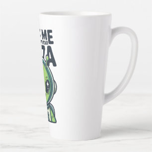Taza De Café Latte Alienígena Lindo Llévame a Tu Pizza Astronauta