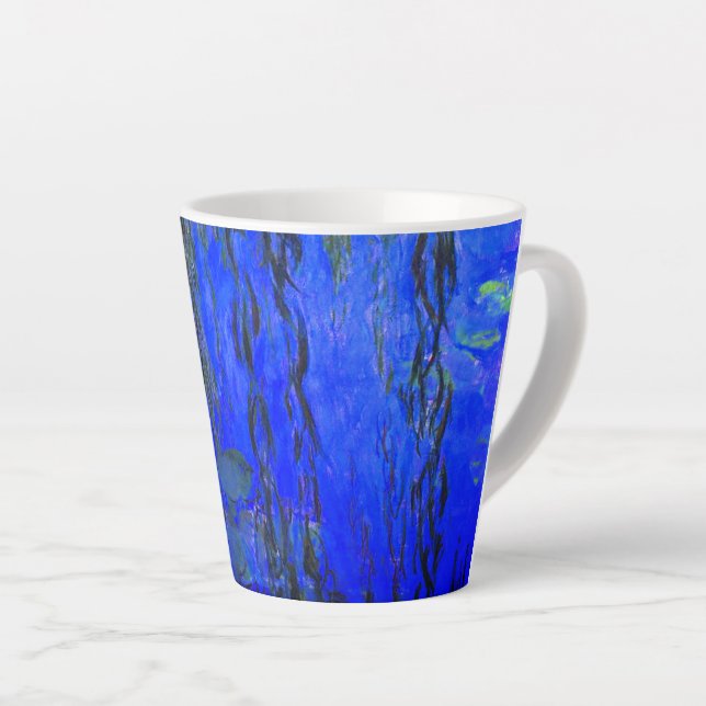 Taza De Café Latte Alilides de agua monetizada y ramas de baño llenas (Ángulo derecho)