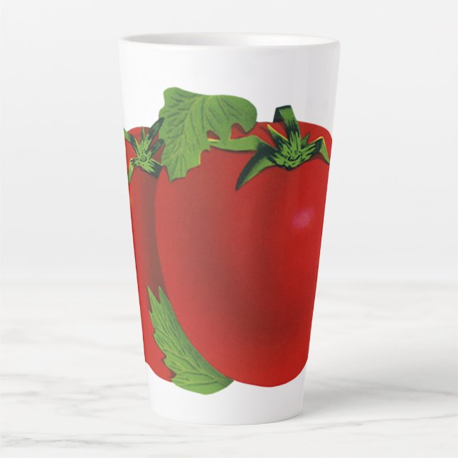 Taza De Café Latte Alimentos de cosecha, tomate eritreo orgánico de m (Anverso)