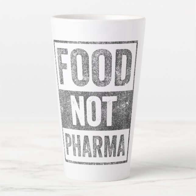 Taza De Café Latte Alimentos No Pharma Nutrición Orgánica Natural (Anverso)