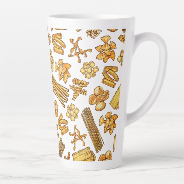 Taza De Café Latte "Alimentos y platos italianos más populares" (Derecha)