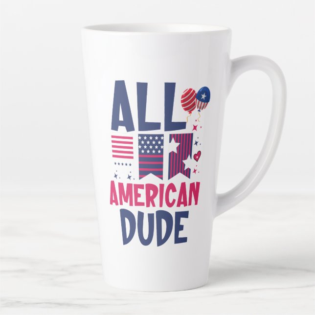 Taza De Café Latte All American Dude-96993 (Derecha)