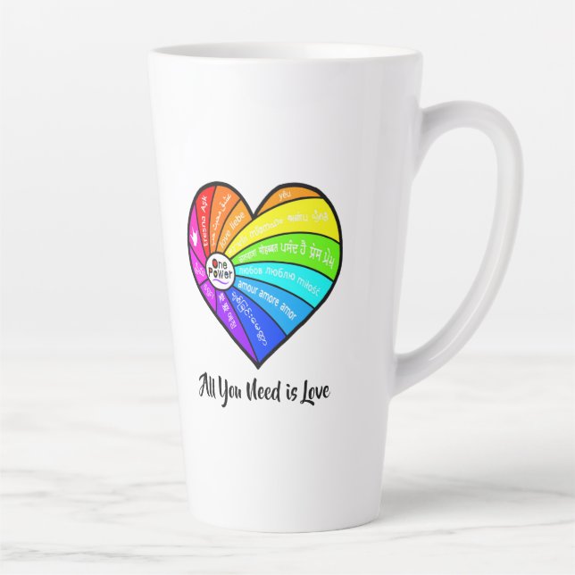 Taza De Café Latte All You Need is Love (Derecha)