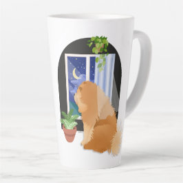 Taza De Café Latte ALLÍ ALGÚN ARTÍCULO DE personalizar Chow Mug