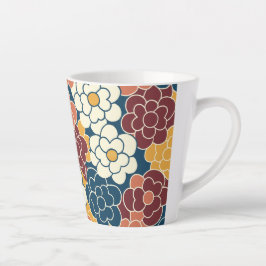 Taza De Café Latte Allover flower design