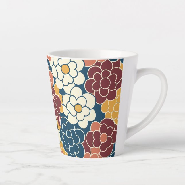 Taza De Café Latte Allover flower design (Derecha)