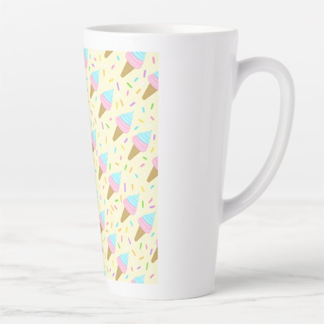 Taza De Café Latte Almofada fofa com estampa contínua de sorvetes (Derecha)