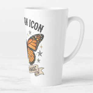 Taza De Café Latte Almohada Lumbar Vintage Monarch Butterfly Icono Am