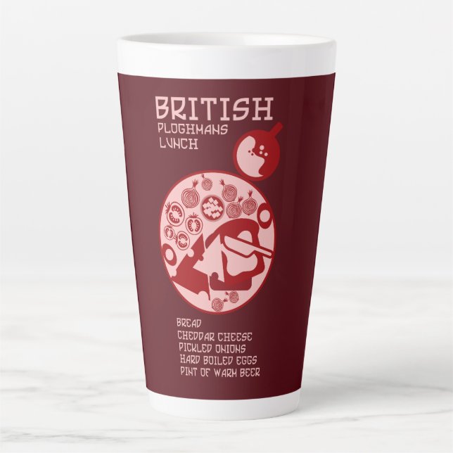 Taza De Café Latte Almuerzo del pub Plowman (Anverso)