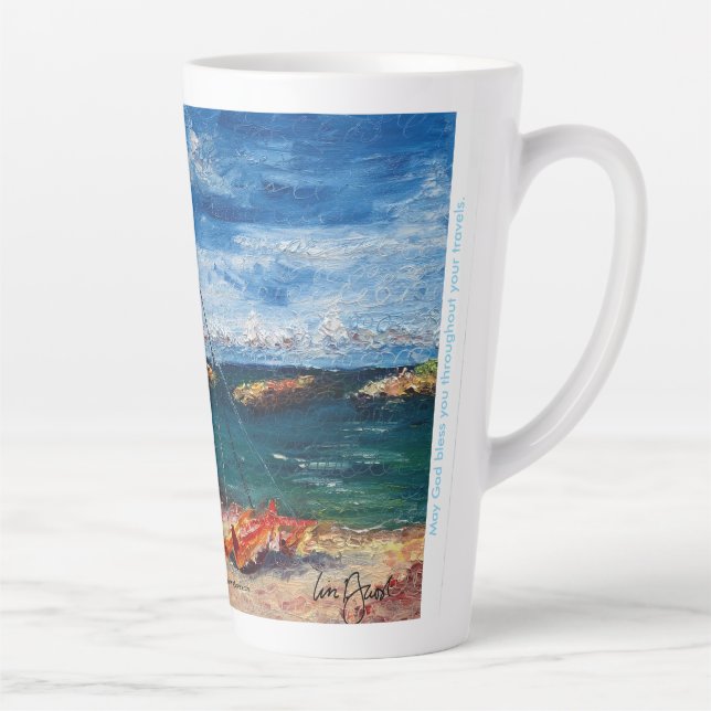 Taza De Café Latte Aloha Morning (Derecha)