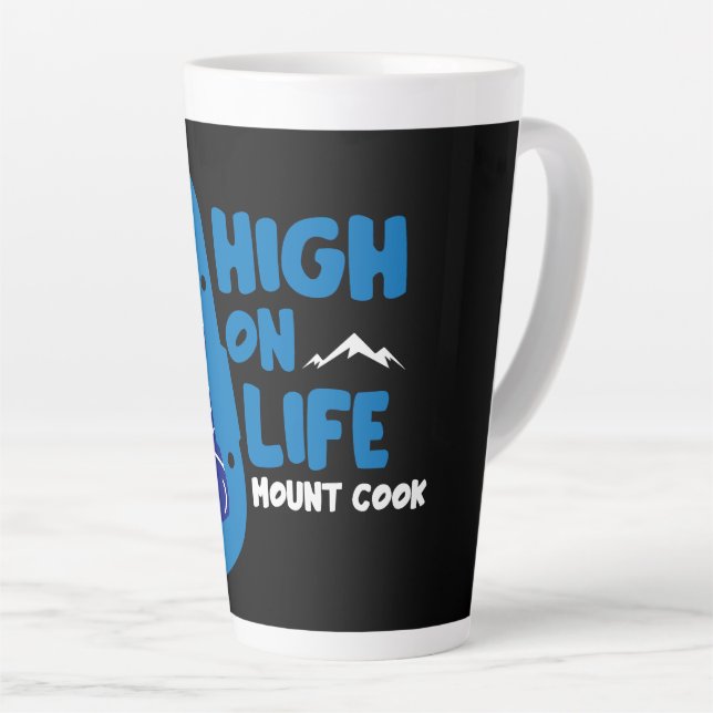 Taza De Café Latte Alpinismo del Monte Cook Nueva Zelanda (Ángulo derecho)